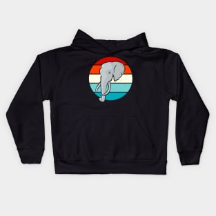 Elephants Africa Animals Vintage Retro Elephant Kids Hoodie